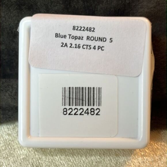 AA ROUND BLUE TOPAZ SET OF 4 LOOSE GEMSTONES 5mm 2.15ctw - Picture 3 of 4